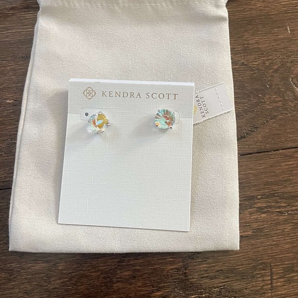 Kendra Scott-Jolie Stud Dichroic glass/silver earrings-NWT - Picture 7 of 10